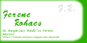 ferenc rohacs business card